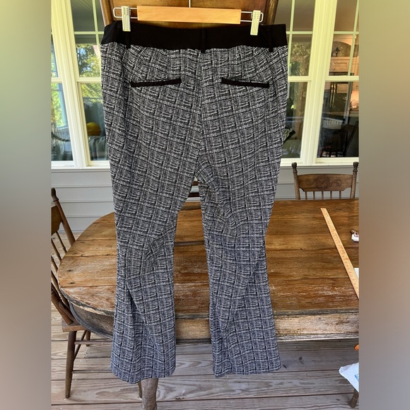 Lane Bryant Plus Lena Grid Print Bootcut Pants Black White Career Work Size 16 - Picture 6 of 12